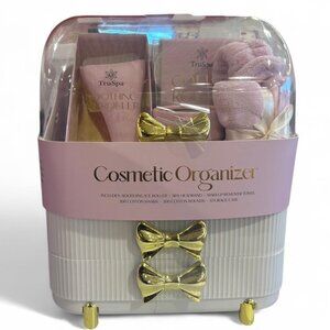 Cosmetic Organizer Set w/ Ice Roller, Spa Headband & Cotton Pads | Gift